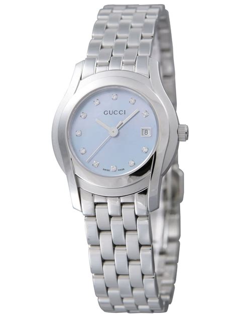 gucci watch silver women's
